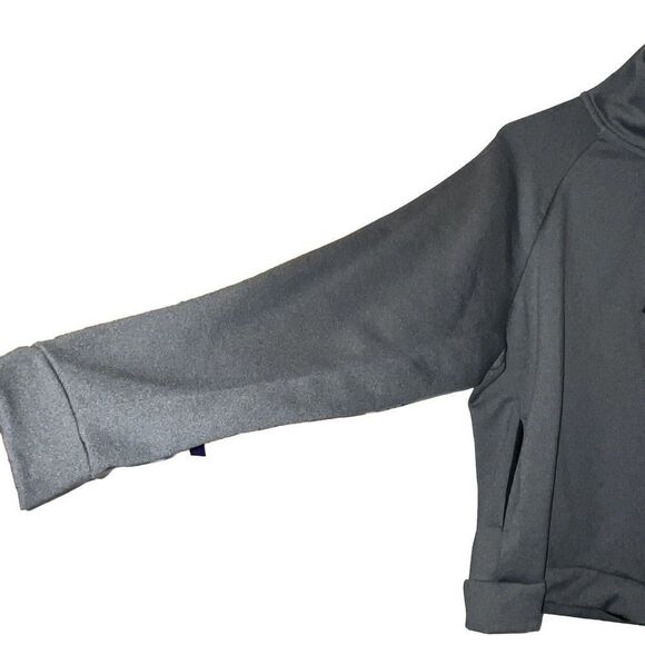 Nike Sweatshirt Womens M Gray All Time Half Zip Fleece Lined‎ Pullover Mock Neck - Picture 2 of 11